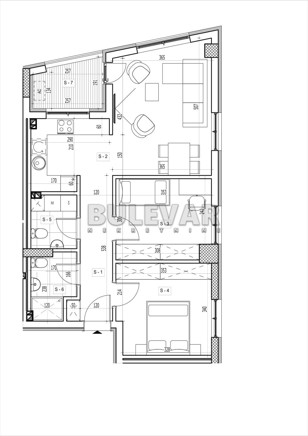 Slika 1 - Rajićeva, Dvoiposoban stan na prodaju, 64m2, 158.892€