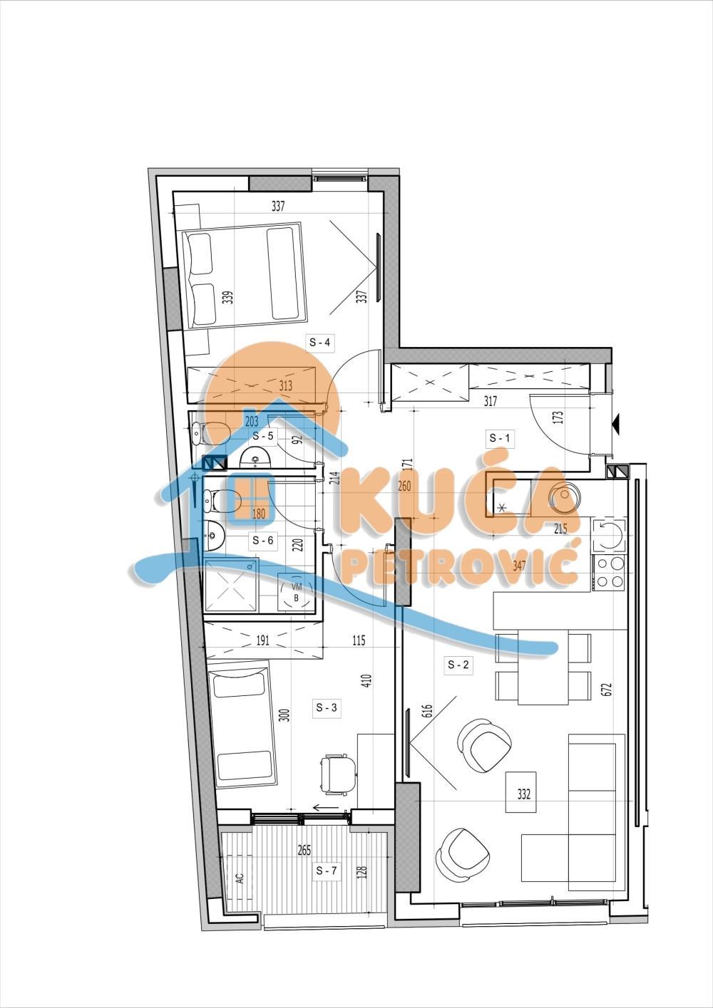 Glavna slika -Rajićeva, Dvoiposoban stan na prodaju, 62m2, 159.770€