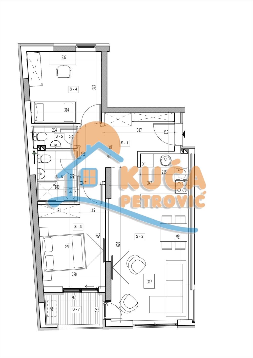 Slika 1 - Rajićeva, Dvoiposoban stan na prodaju, 67m2, 166.008€