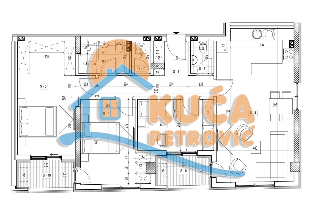 Slika 1 - Rajićeva, Troiposoban stan na prodaju, 98m2, 232.460€