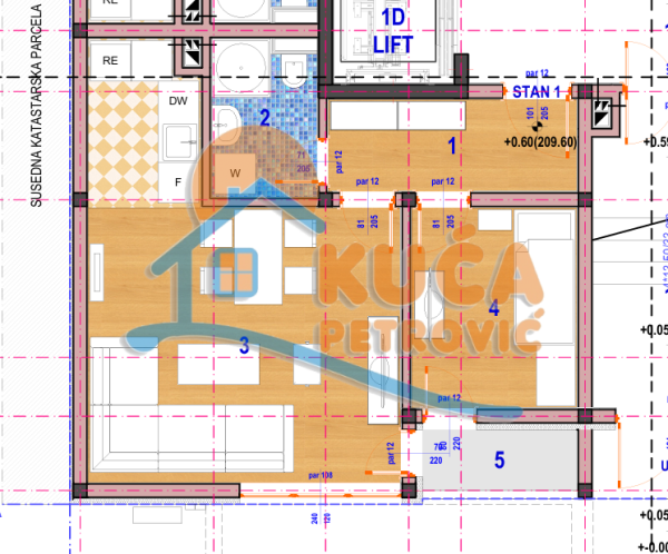 Slika 2 - Crnogorska, Jednoiposoban stan na prodaju, 40m2, 64.688€
