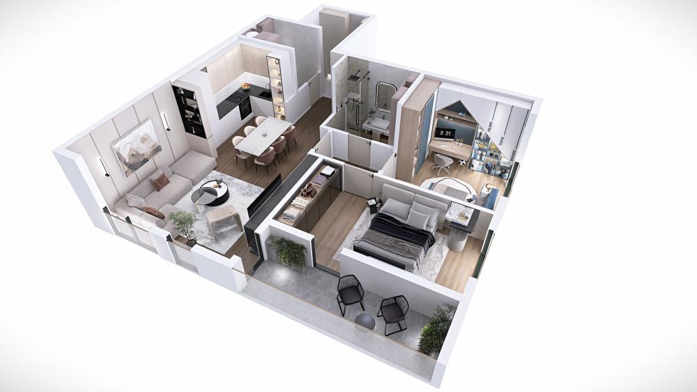 Glavna slika -U blizini Kliničkog centra, Dvoiposoban stan na prodaju, 72m2, 150.480€