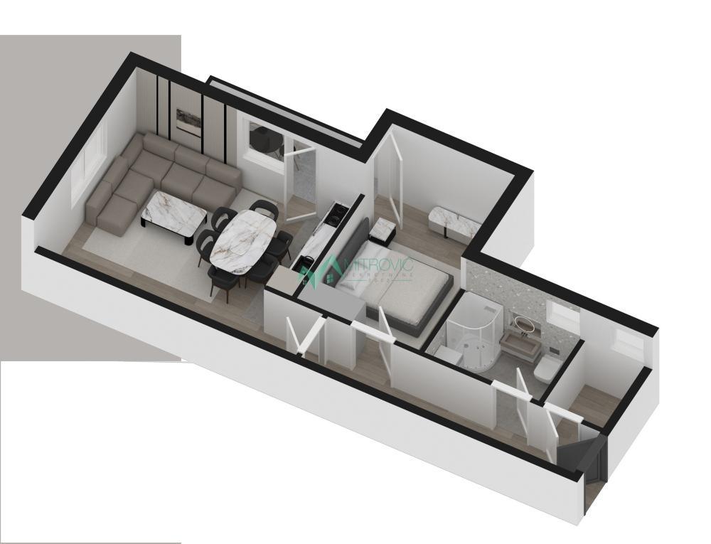 Glavna slika -Jednoiposoban stan na prodaju, 57m2, 118.600€