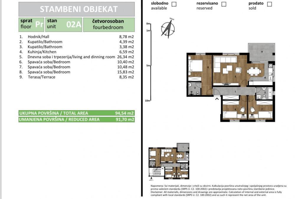 Glavna slika -Četvorosoban stan na prodaju, 92m2, 273.300€