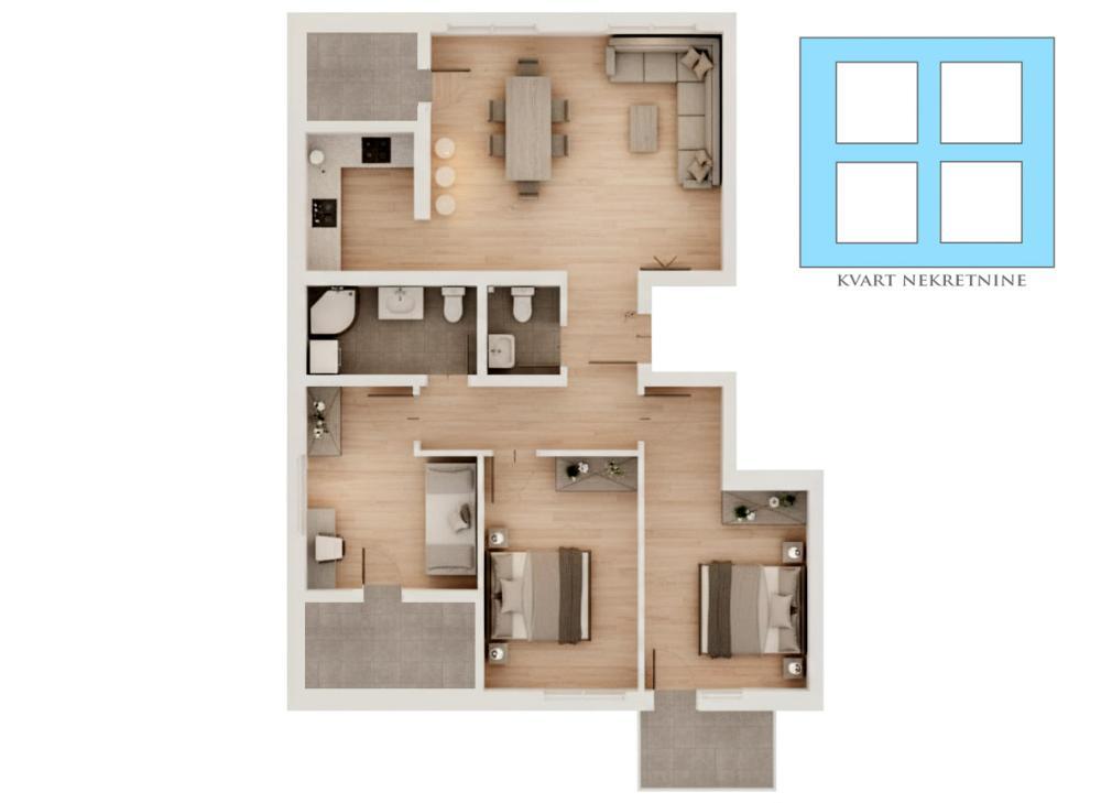 Glavna slika -Troiposoban stan na prodaju, 79m2, 143.352€