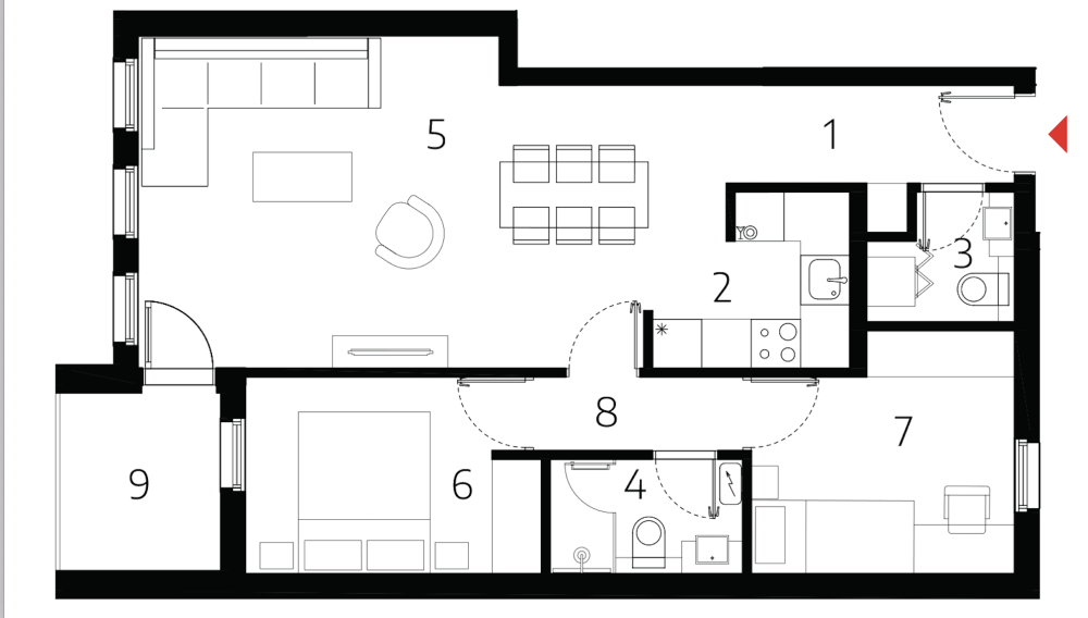 Slika 1 - U blizini Mokranjčeve ulice, Dvoiposoban stan na prodaju, 65.04m2, 110.568€