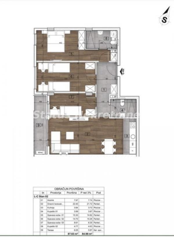 Glavna slika -Četvorosoban stan na prodaju, 85m2, 231.100€