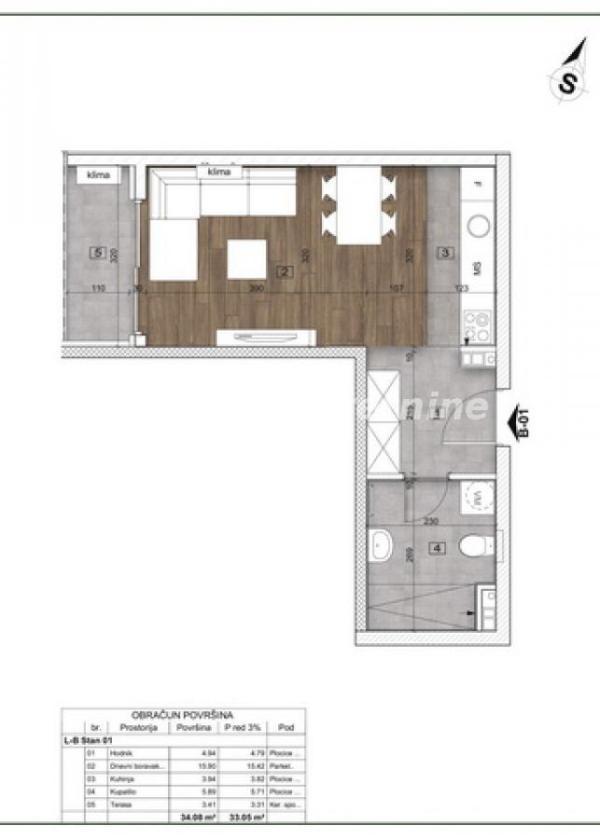 Glavna slika -Jednosoban stan na prodaju, 33m2, 101.100€
