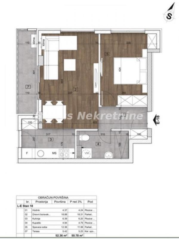 Glavna slika -Dvosoban stan na prodaju, 51m2, 143.800€