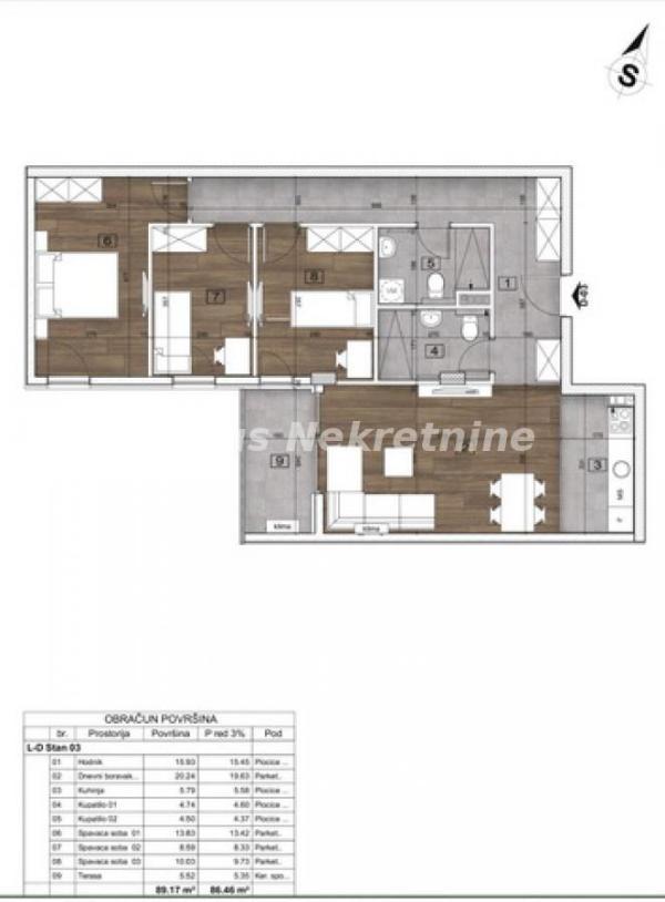 Glavna slika -Četvorosoban stan na prodaju, 87m2, 239.990€