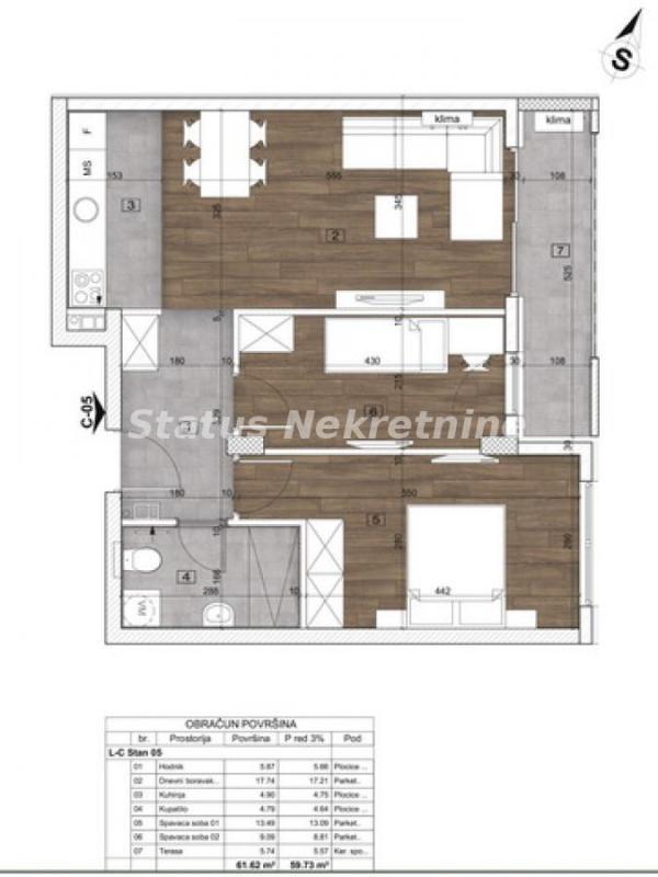 Glavna slika -Trosoban stan na prodaju, 60m2, 169.200€