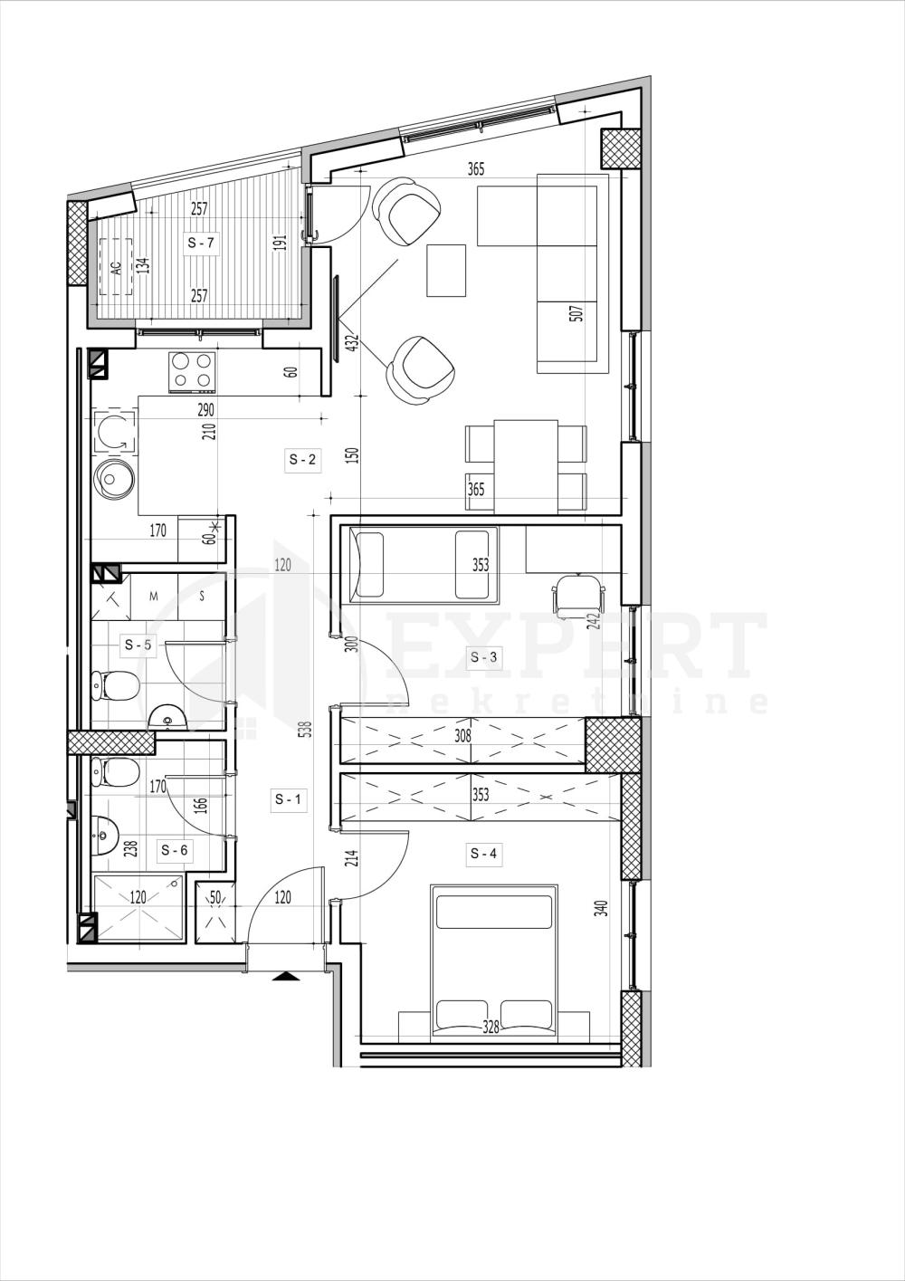 Slika 1 - Rajićeva, Dvoiposoban stan na prodaju, 64m2, 158.892€