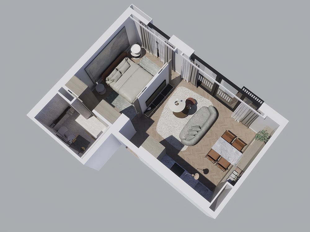 Glavna slika -Budimska , Dvosoban stan na prodaju, 43m2, 215.000€