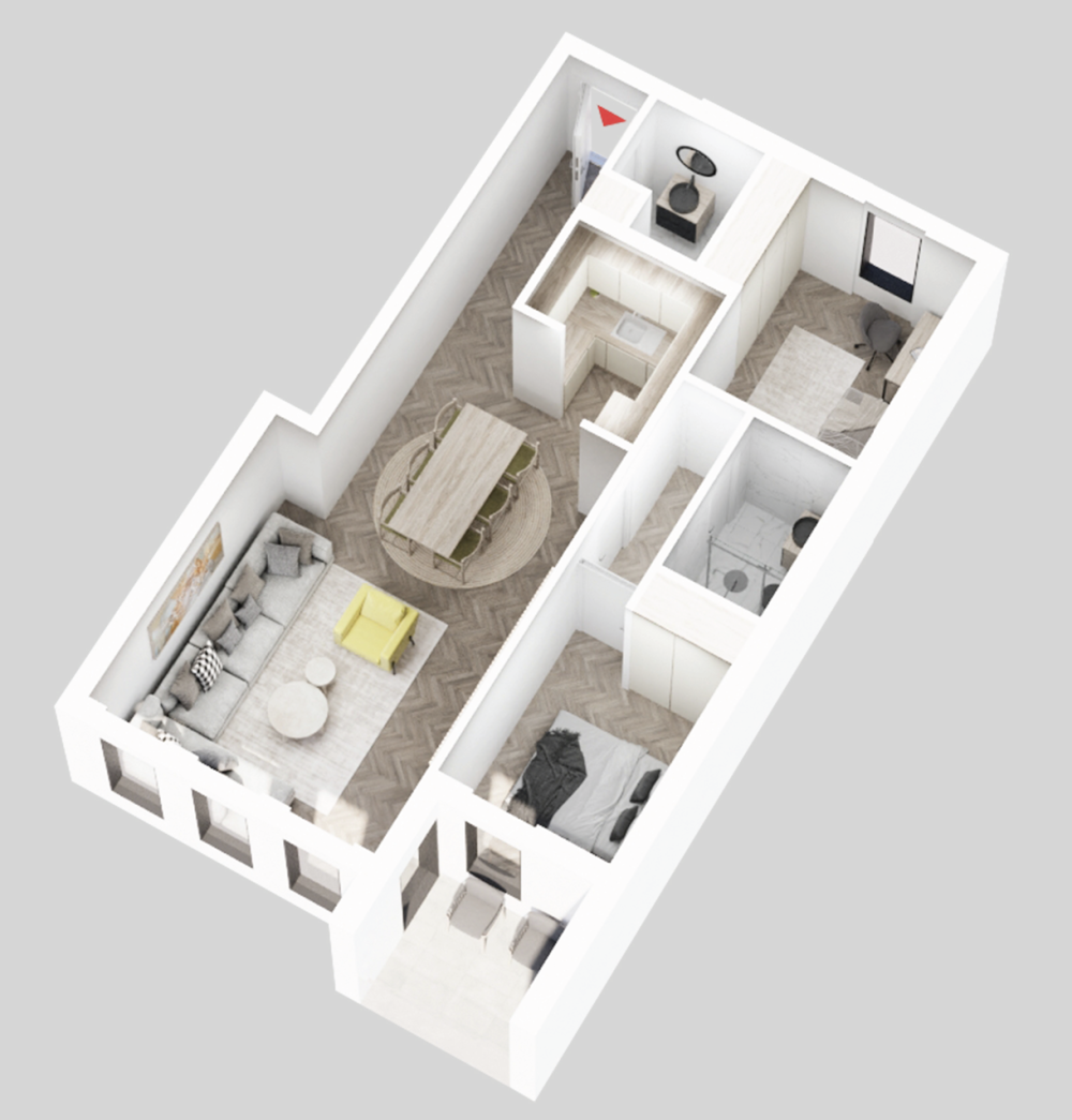 Glavna slika -Mokranjčeva, Dvoiposoban stan na prodaju, 65.71m2, 114.047€