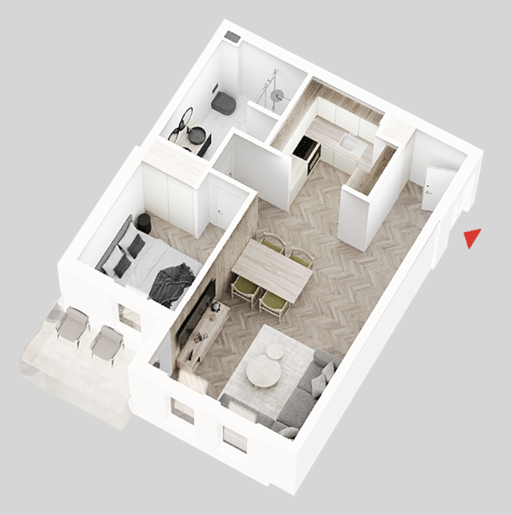 Glavna slika -Mokranjčeva, Jednoiposoban stan na prodaju, 47.22m2, 82.635€