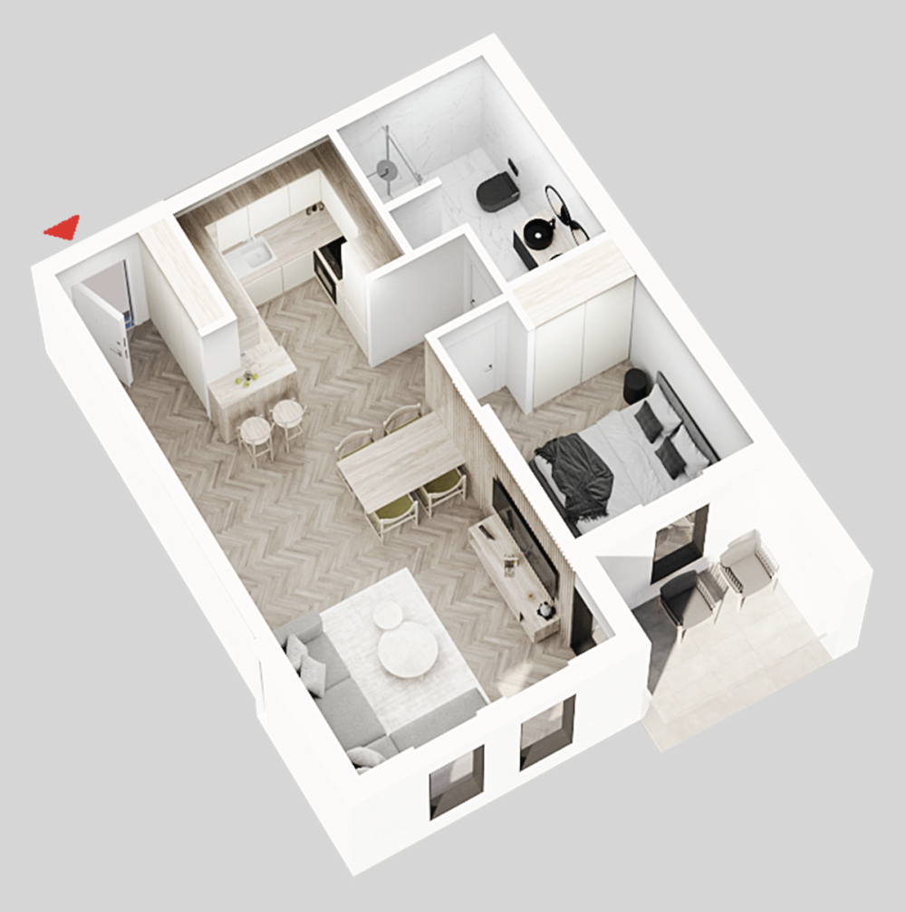 Glavna slika -Mokranjčeva, Jednoiposoban stan na prodaju, 49.64m2, 89.250€