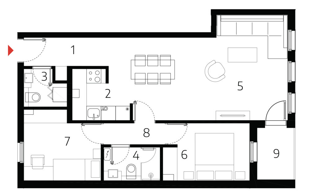 Slika 1 - Mokranjčeva, Dvoiposoban stan na prodaju, 65.19m2, 114.082€