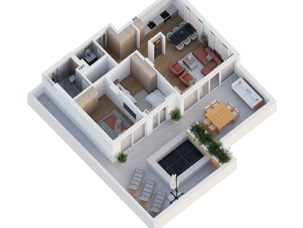 Slika 2 - Dvoiposoban stan na prodaju, 67m2, 144.600€