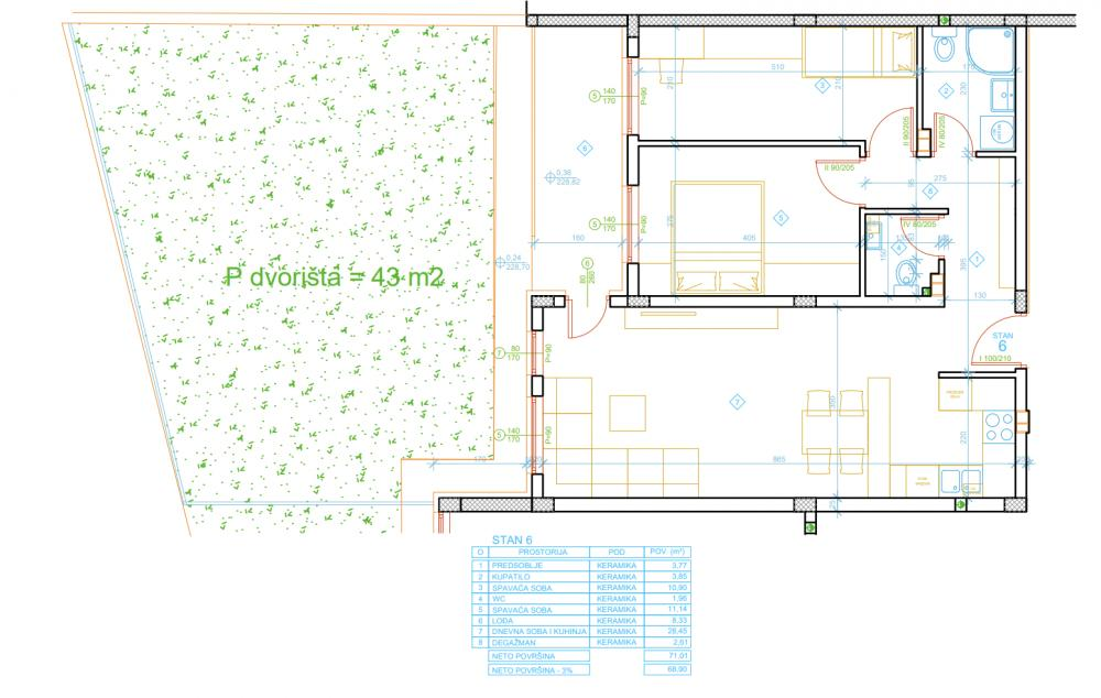 Glavna slika -Apelovac, u blzini Čaira, Dvoiposoban stan na prodaju, 68.90m2, 117.819€
