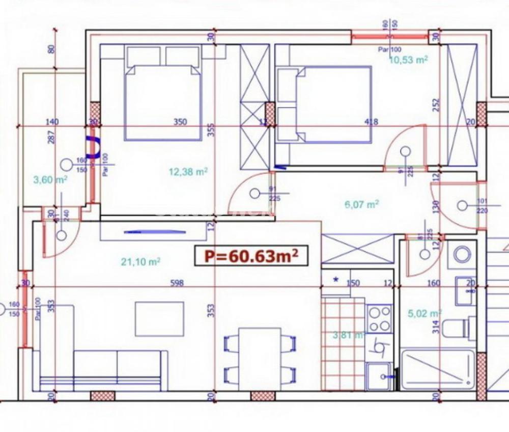 Glavna slika -Trosoban stan na prodaju, 61m2, 99.920€