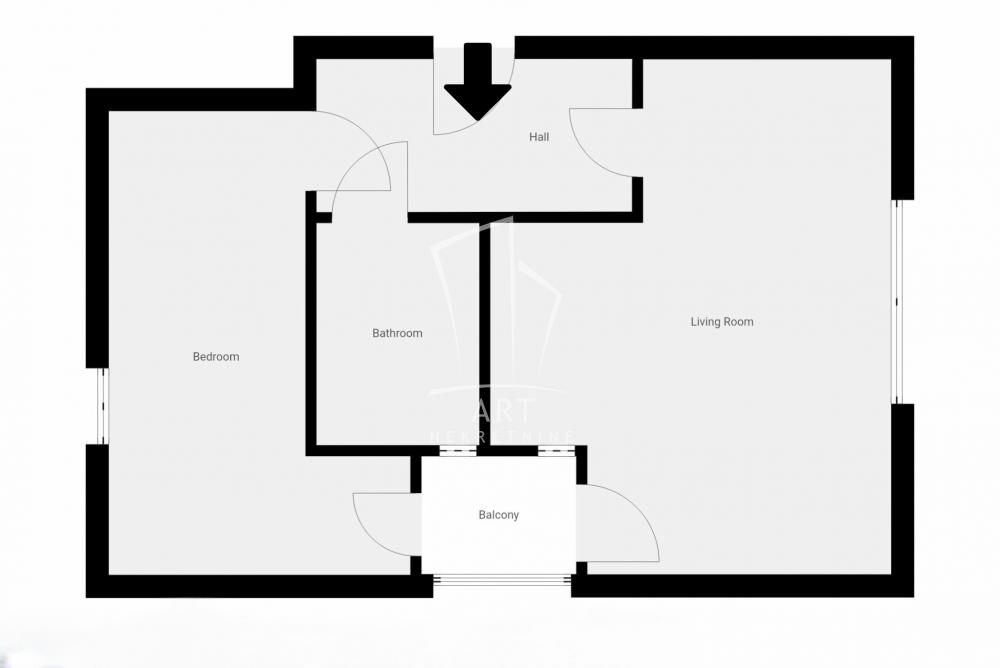 Slika 1 - Ruže Jovanović, Dvosoban stan na prodaju, 44m2, 134.900€