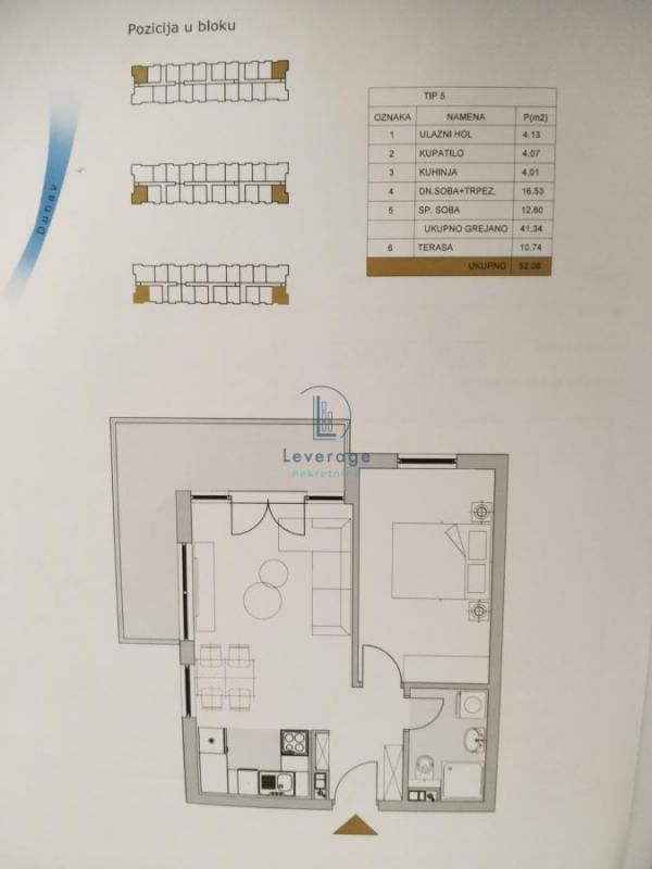 Slika 2 - Mirka Milojkovića, Dvosoban stan na prodaju, 52m2, 140.700€