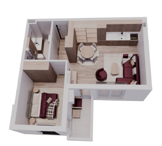 Slika 2 - Jednoiposoban stan na prodaju, 45m2, 94.300€