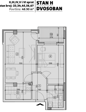 Slika 1 - Jednoiposoban stan na prodaju, 49m2, 88.020€