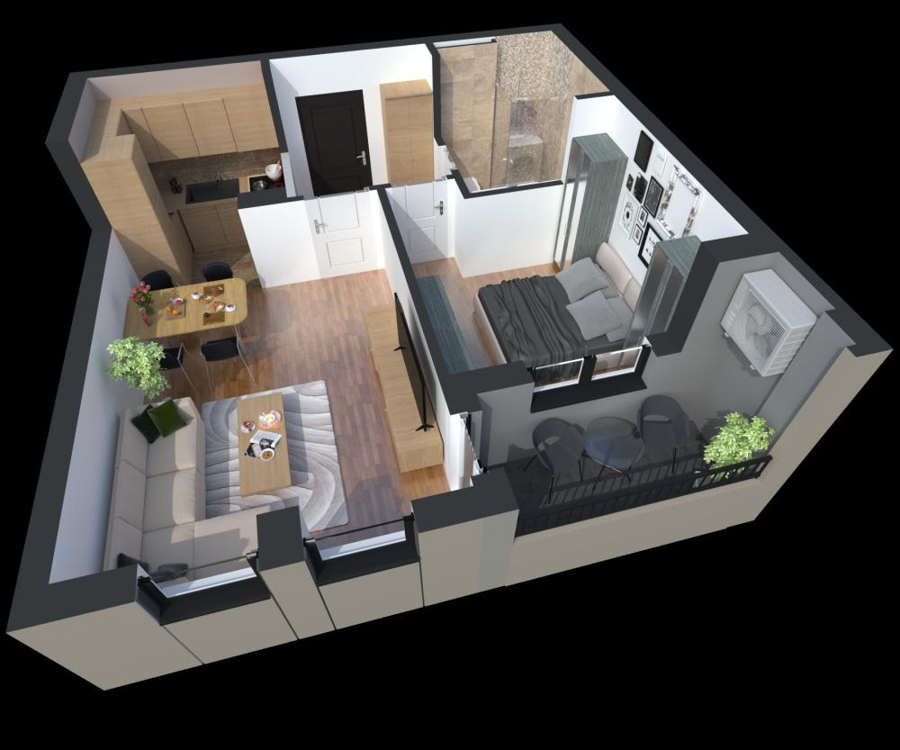 Glavna slika -Jednoiposoban stan na prodaju, 49m2, 88.020€