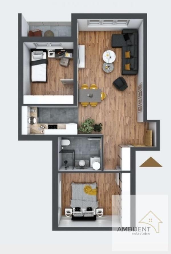 Slika 1 - Dvoiposoban stan na prodaju, 62m2, 217.700€