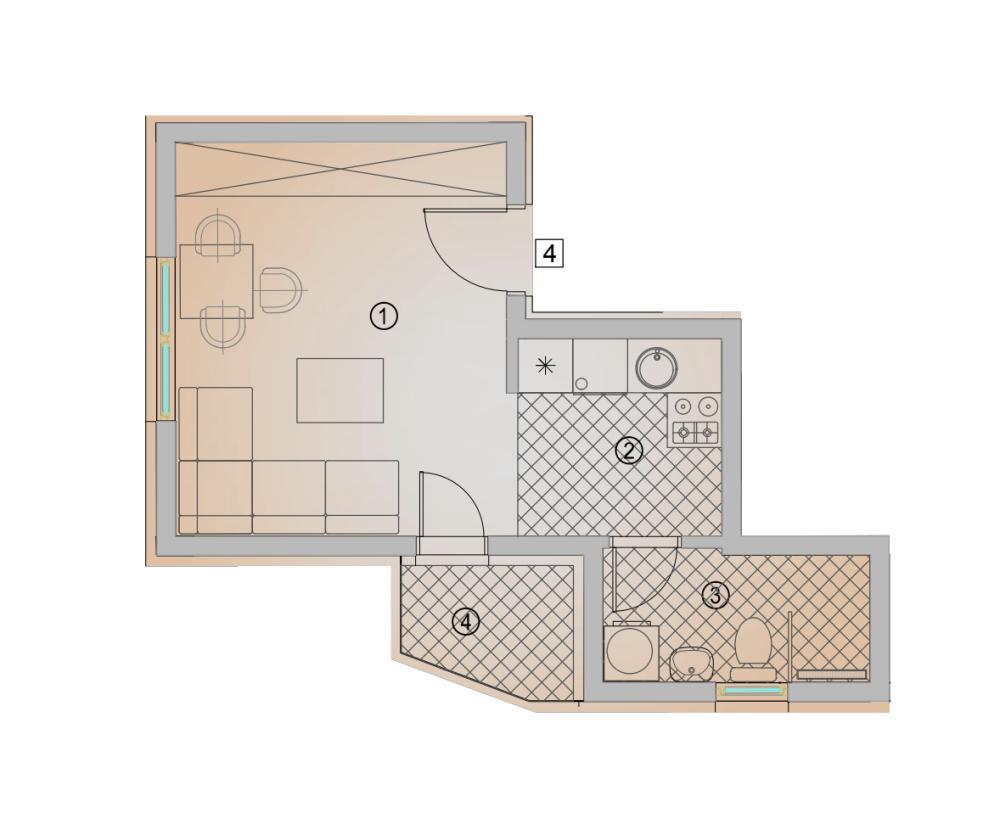 Glavna slika -U blizini crkve, Jednosoban stan na prodaju, 27.30m2, 50.000€