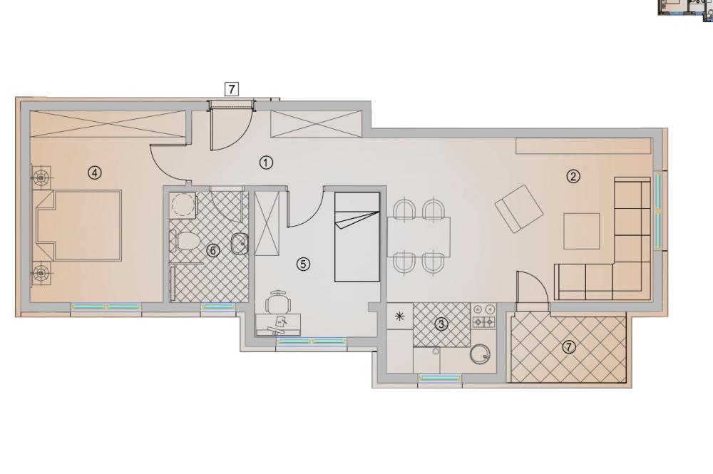 Glavna slika -U blizini crkve, Dvoiposoban stan na prodaju, 64.70m2, 116.460€