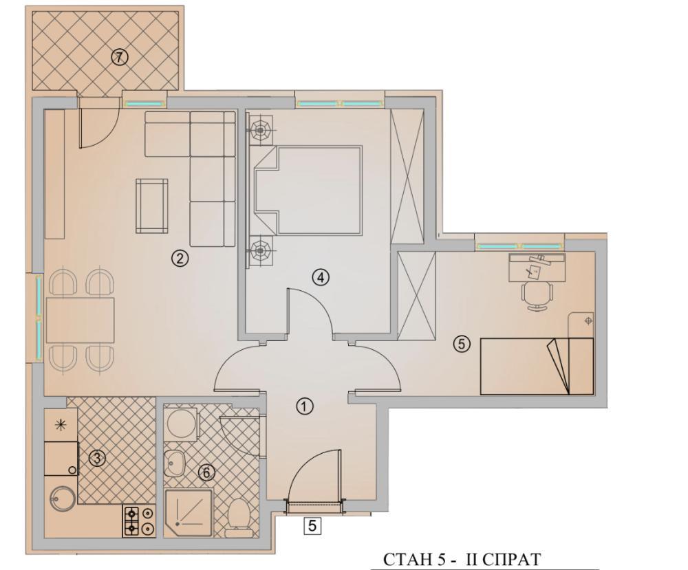 Glavna slika -Dvoiposoban stan na prodaju, 57.45m2, 103.410€