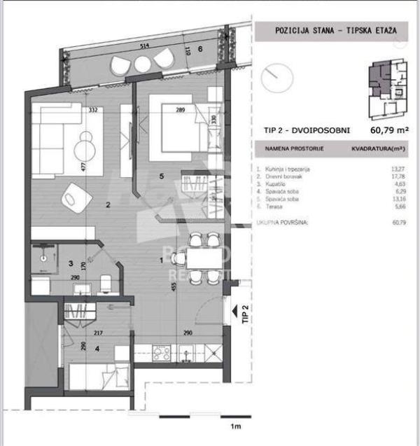Slika 8 - Živka Davidovića, Dvoiposoban stan na prodaju, 61m2, 183.889€