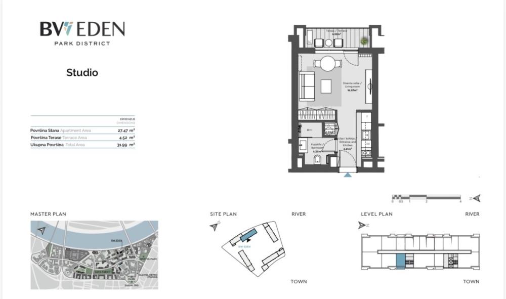Slika 5 - Belgrade Waterfont - BW Eden, Jednosoban stan na prodaju, 32m2, 169.000€