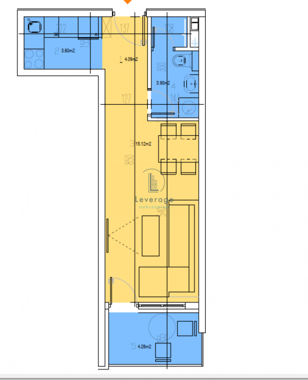 Slika 3 - Jednosoban stan na prodaju, 30m2, 51.000€