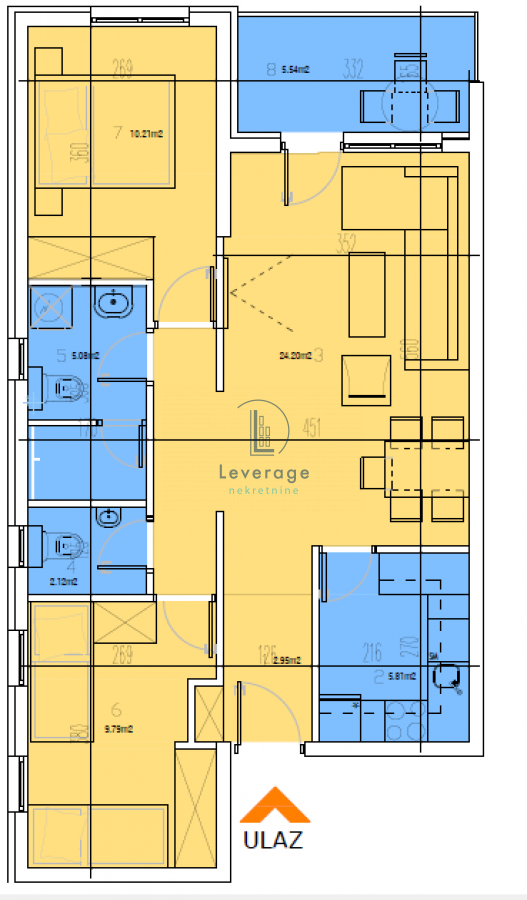 Slika 3 - Trosoban stan na prodaju, 63m2, 108.273€