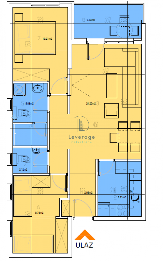 Slika 4 - Dvosoban stan na prodaju, 59m2, 99.940€