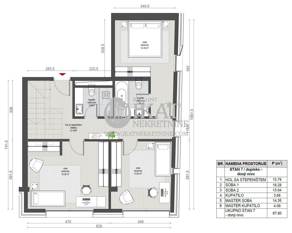 Slika 2 - Internacionalnih brigada, Četvoroiposoban stan na prodaju, 224m2, 923.709€