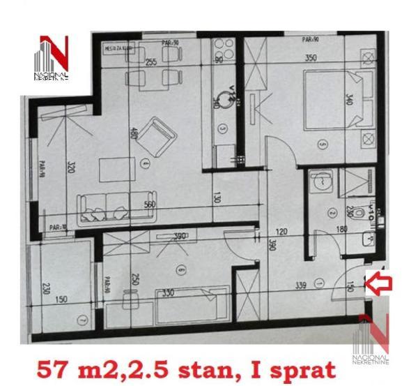 Glavna slika -BOLMANSKA, Dvoiposoban stan na prodaju, 57m2, 146.800€