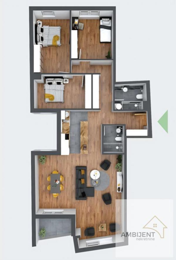 Slika 1 - Četvorosoban stan na prodaju, 112m2, 382.840€