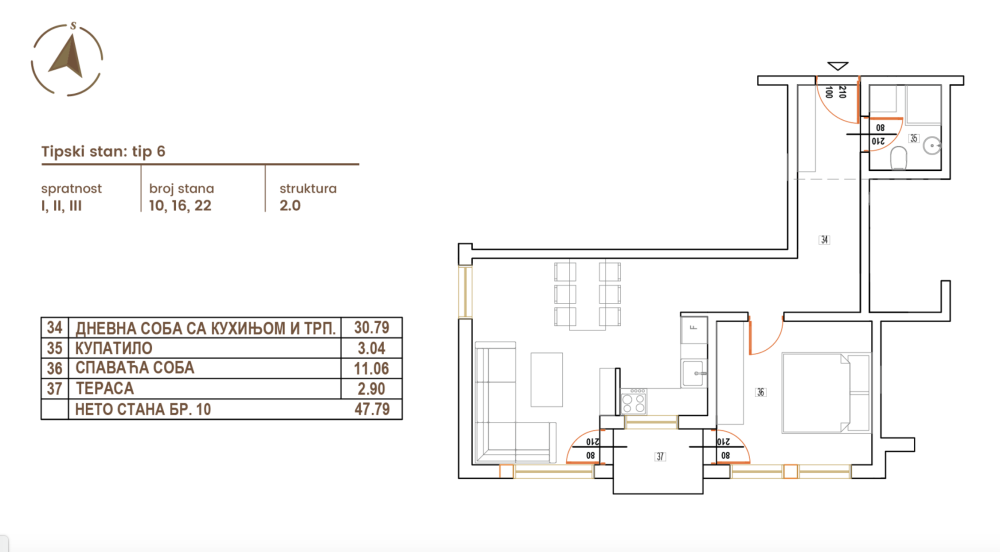 Glavna slika -Donja Vrežina, Jednoiposoban stan na prodaju, 47.79m2, 76.464€