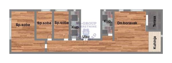 Glavna slika -Četvorosoban stan na prodaju, 88m2, 136.630€