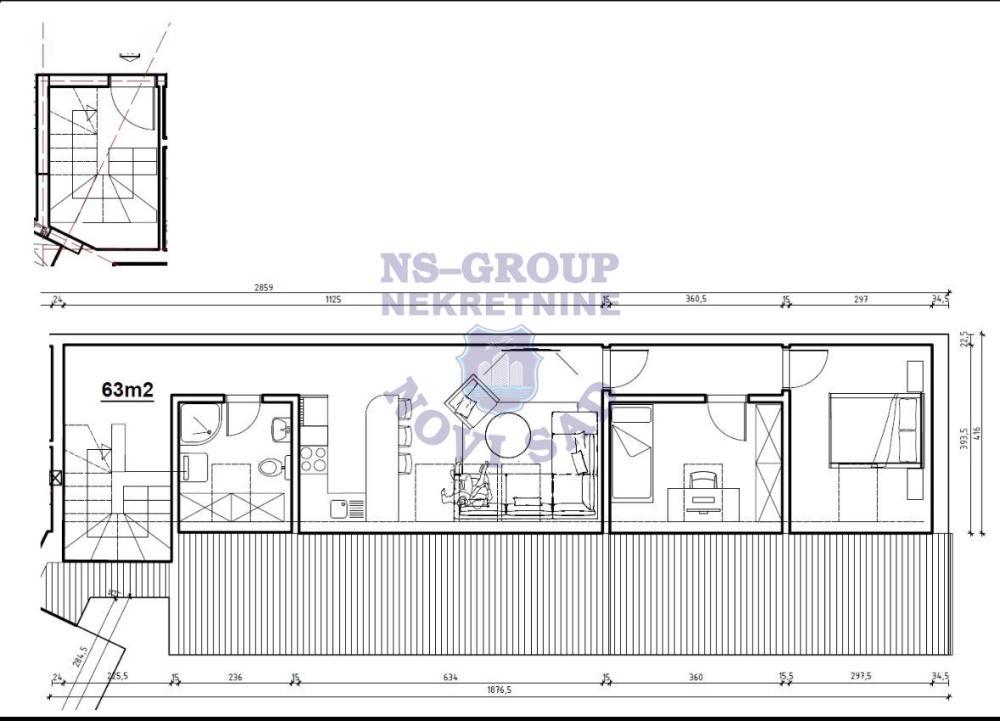 Glavna slika -Trosoban stan na prodaju, 63m2, 113.300€