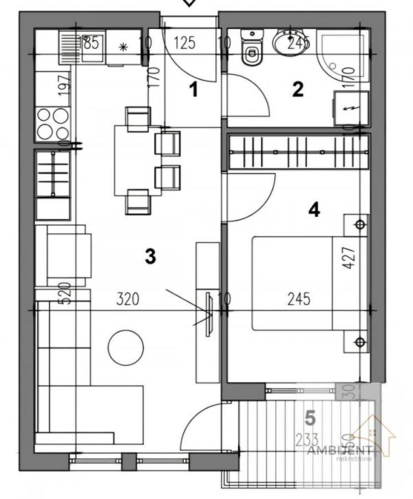 Slika 9 - Jednoiposoban stan na prodaju, 41m2, 97.618€
