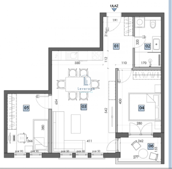 Slika 1 - Dvoiposoban stan na prodaju, 62m2, 75.660€