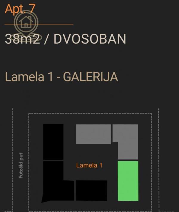 Glavna slika -Dvosoban stan na prodaju, 38m2, 88.090€