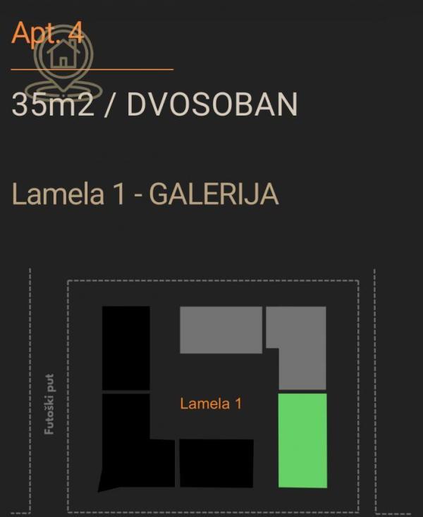 Glavna slika -Dvosoban stan na prodaju, 35m2, 81.136€