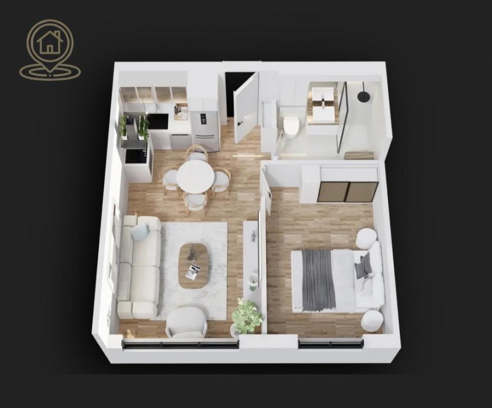 Slika 1 - Dvosoban stan na prodaju, 35m2, 81.136€