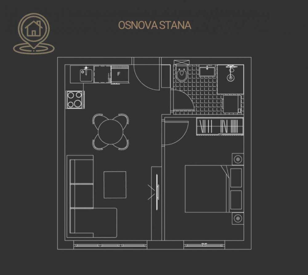 Slika 2 - Dvosoban stan na prodaju, 35m2, 81.136€